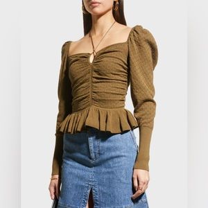 NWT Ulla Johnson Leland Puff Sleeve Halter Top